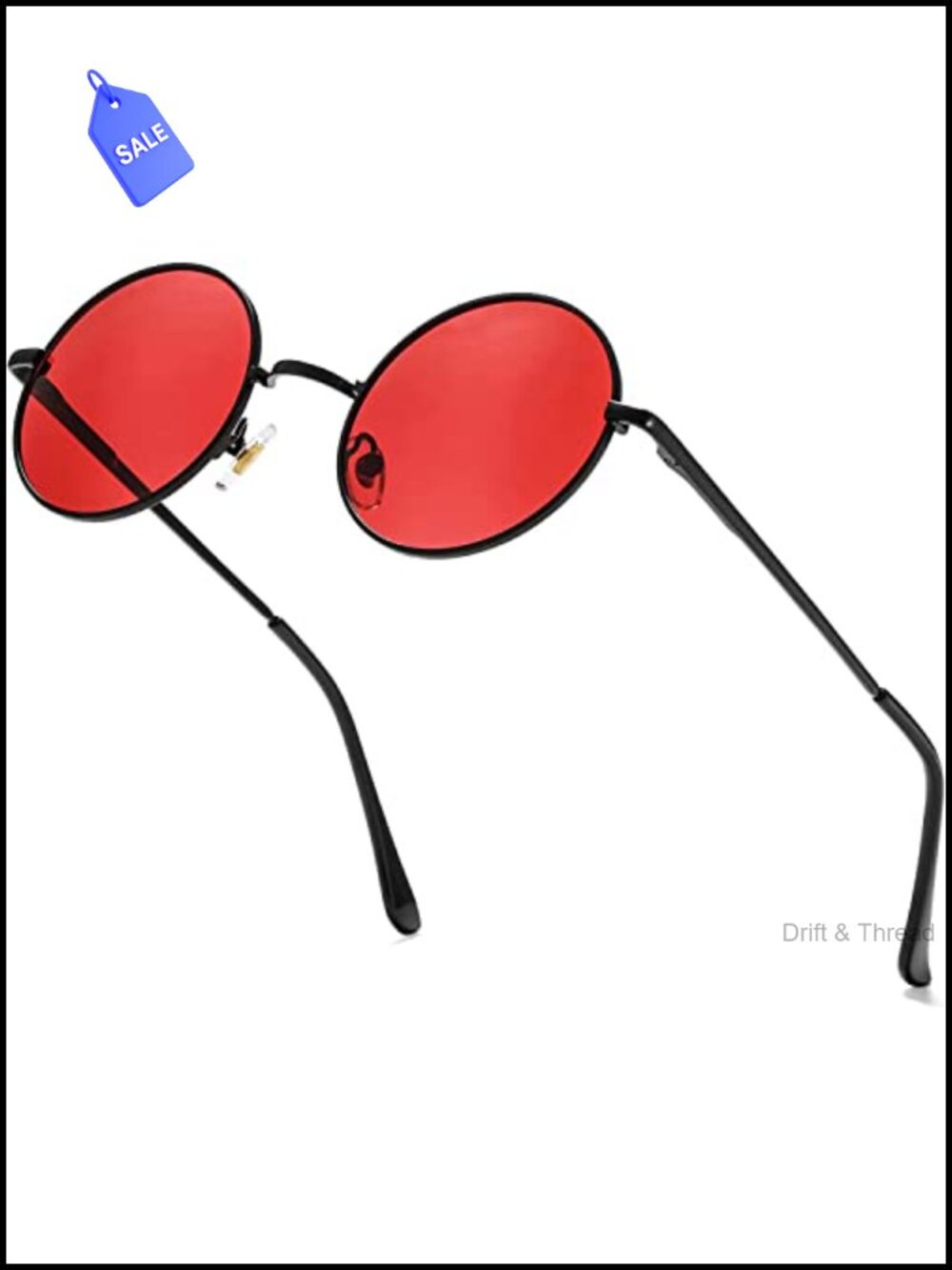 Small Round Polarized Sunglasses Retro Circle Metal Frame UV Protection